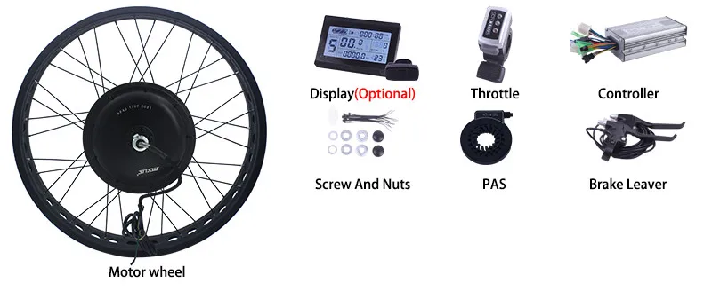 Clearance Fatbike 36V 48V 500W Front XF40 motor MXUS brand ebike kit Electric bike conversion kit without battery LED LCD display optional 3