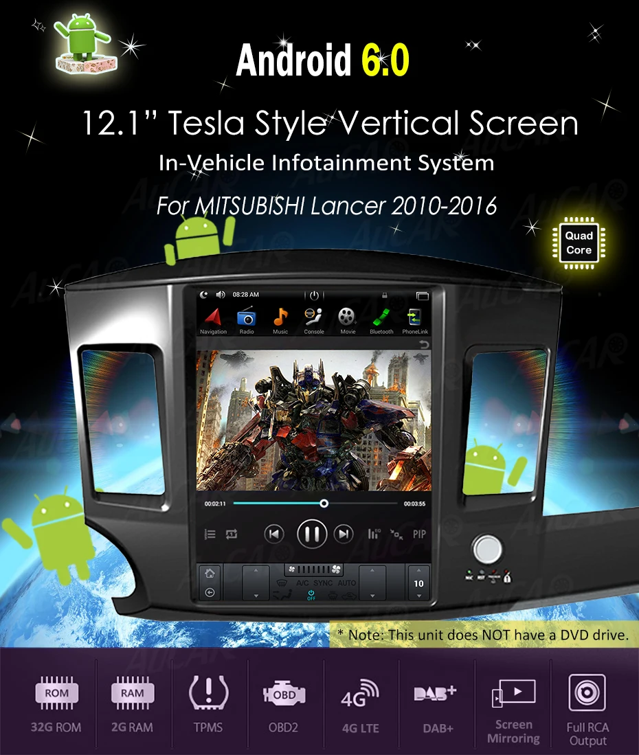 Flash Deal Tesla 2 DIN Android 8.1 car radio for Mitsubishi 2010 - 2015 Lancer car multimedia gps navigation Stereo autoradio DVD player 6