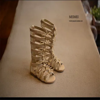 

2019 New High-top Summer boots fashion Roman girls sandals kids gladiator sandals toddler baby sandals girls high quality shoes