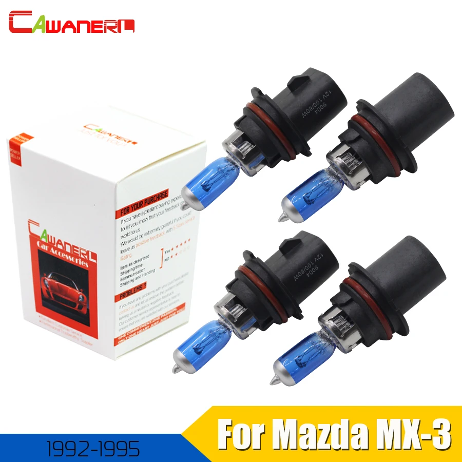 

Cawanerl 2 Pair 9004 9007 100W Car Halogen Bulb Headlight Light Hi / Lo Beam 4300K 12V For Mazda MX-3 Coupe 1992 1993 1994 1995