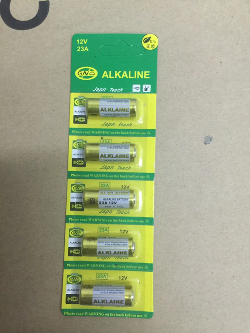

5Pcs 2V 23A Ultra Alkaline Battery High Voltage Battery A23 V23GA MN21 For Calculators /Keyfob Remotes /Alarms