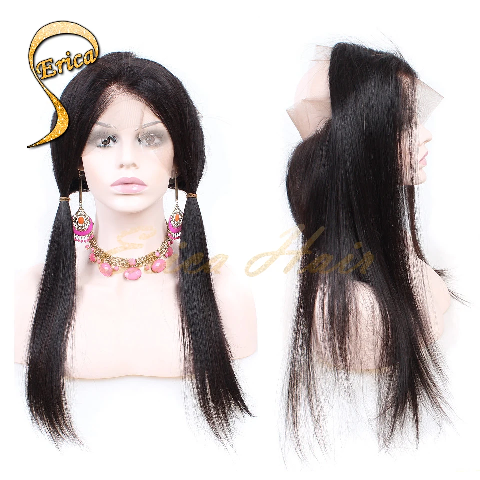 

360 Lace Band Frontal Closures Straight Ear To Ear Lace Frontal Closures With Baby Brazilian Virgin Human Hair Lace Closure