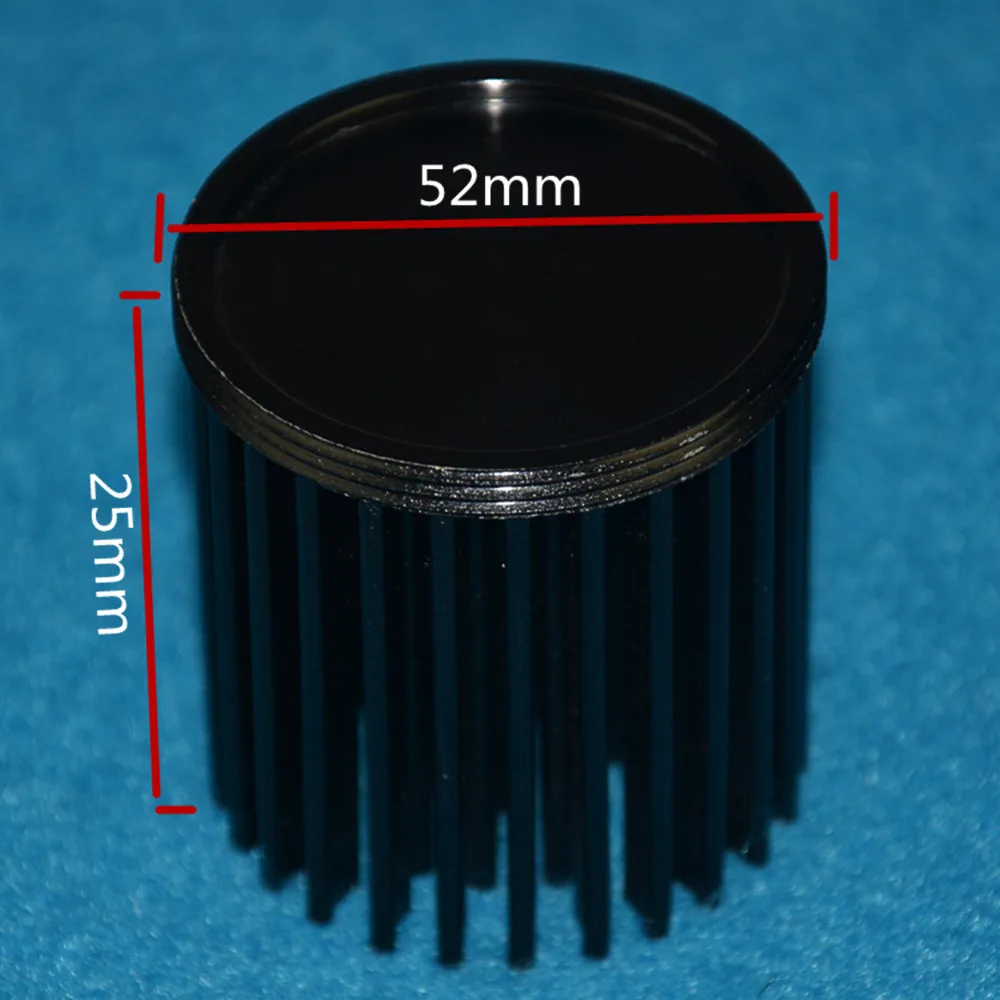 5 шт. DIY светодиодный радиатор A1070 чистый алюминий D52 * H25mm радиатор для 3 Вт-20 Вт светодиодный чип Cob кулер охлаждения