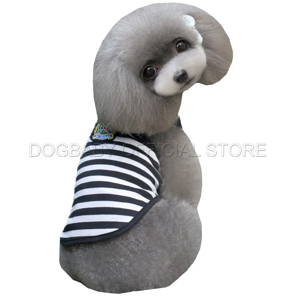 DOGBABY/новый жилет для собак, мягкий хлопковый жилет для питомцев, модная полосатая Дизайнерская одежда для Тедди Чихуахуа, английский стиль