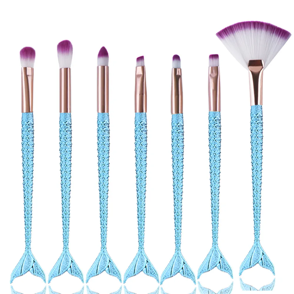 

Makeup Brushes Eyeshadow Contour Eye Lip New Arrival 7Pc Mermaid Foundation Set fashion handy drop shipping 17augu30