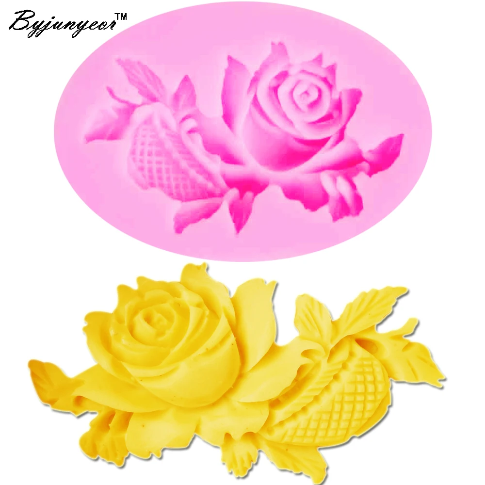 Epoxy UV Resin M752 Hot Rose Leaf Silicone Mold Fondant Cake Decorating Chocolate Candy Decoration random color | Дом и сад
