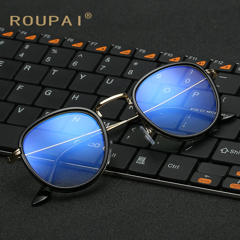 

RBEWTP Anti Blue Light Goggles led Reading Glasses Radiation-resistant Glasses Computer Gaming eyeGlasses Frame Eyewear UV400