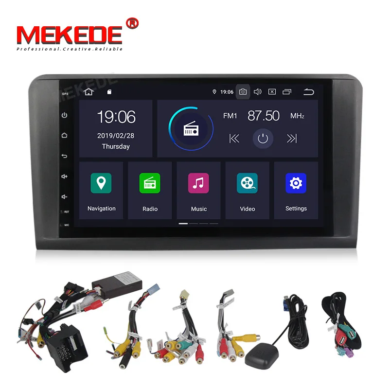 Perfect MEKEDE HD DSP Android 9.0 2G 4 CORE car GPS For Mercedes Benz ML GL W164 ML350 ML500 GL320 radio stereo navigation NO DVD PLAYER 1