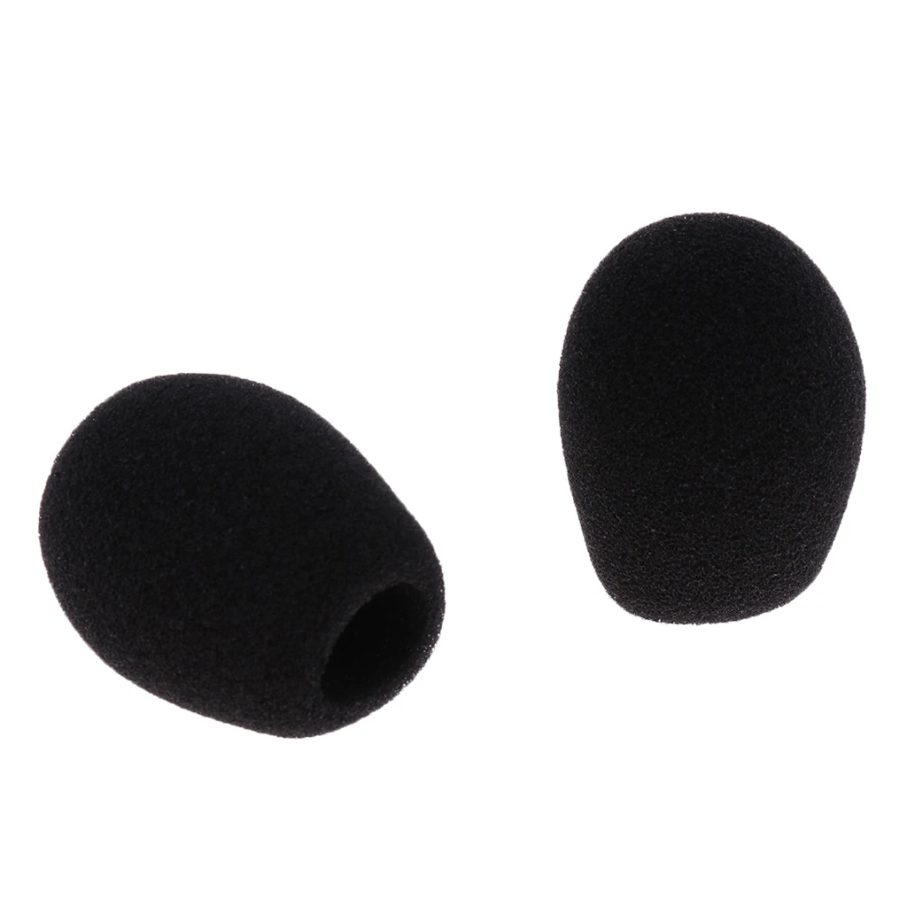 5 Pieces Black Microphone Mic Sponge Windshields Wind Muffs Covers for Meeting Conference Gooseneck Microphone Parts