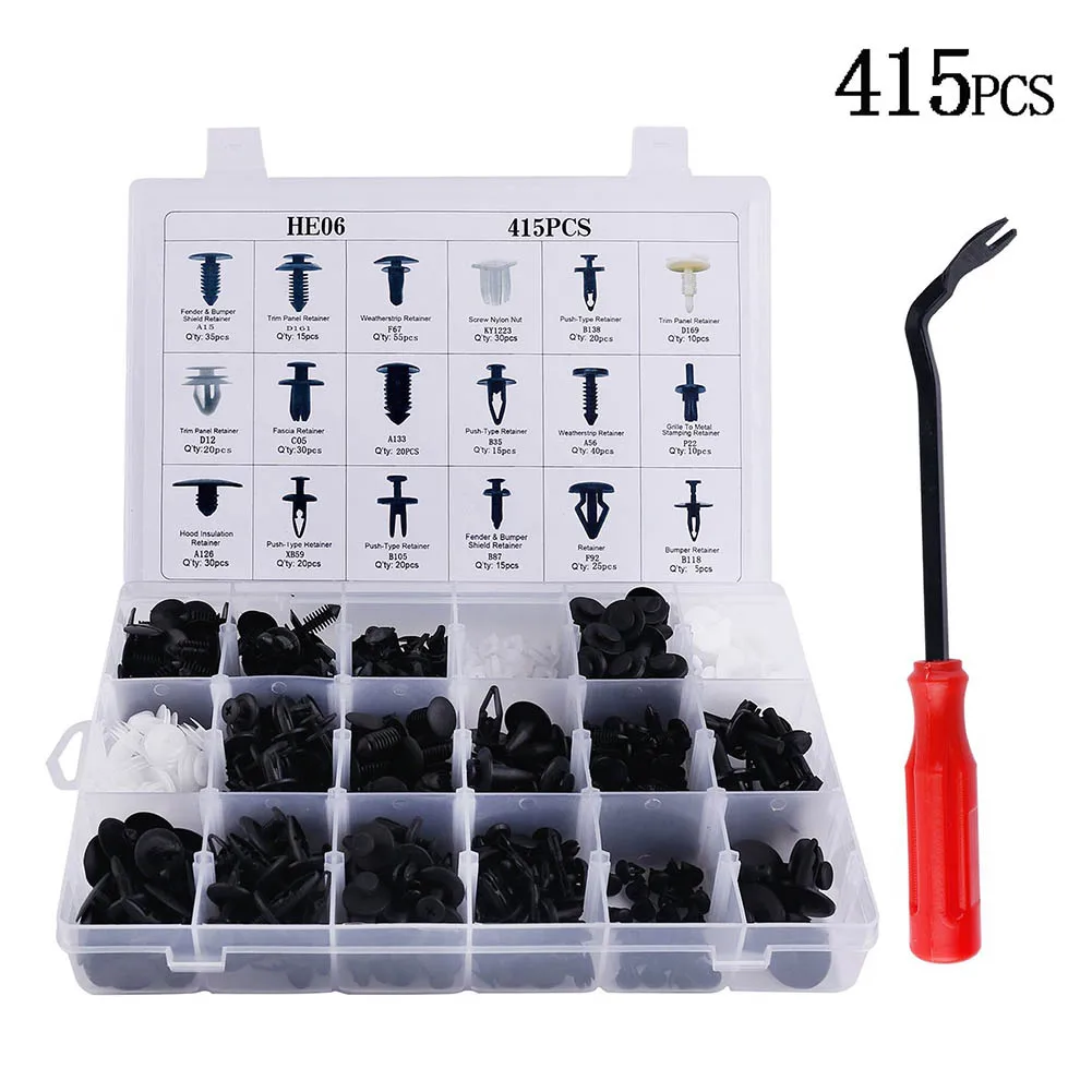 

415pcs Set Auto Car Push Retainer Pin Rivet Trim Clip Panel Assortment Durable Tool DXY88