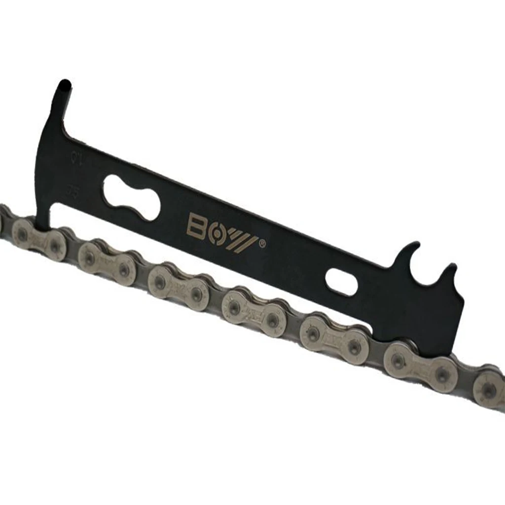 

1pc Carbon Steel Chain Checker Tool Portable Bicycle Bike Chain Wear Indicator Tool Chain outdoor Riding Gauge/Repair Checker