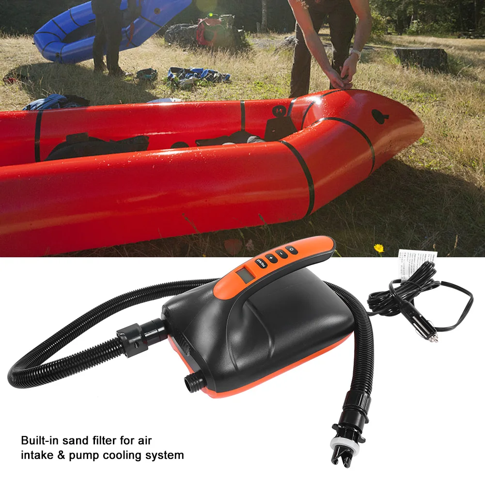 

12V 20PS Portable Car Inflatable Pump High Pressure Portable Digital Electric Air Pump SUP Kayak Paddle Board With 6 Nozzles