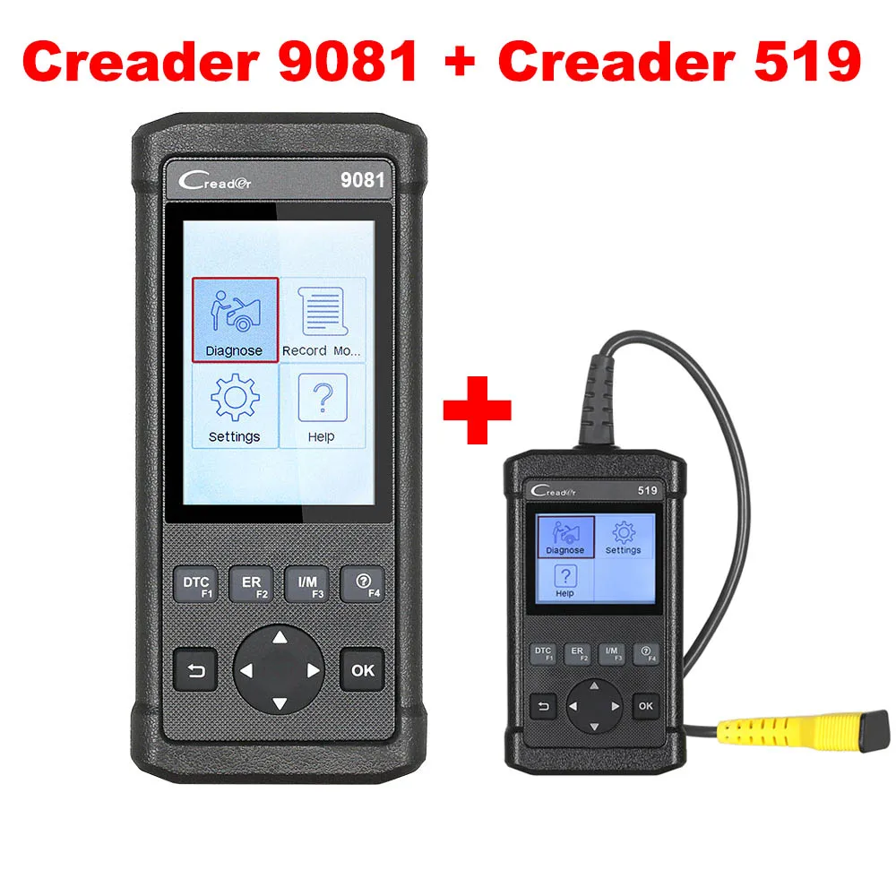 Старт x431 CReader 9081 полный OBD2 сканер/сканирования инструмент диагностики OBDII+ ABS+ SRS+ масло+ EPB+ BMS+ SAS+ DPF инжектор программы код читателя - Цвет: Creader 519 as gift