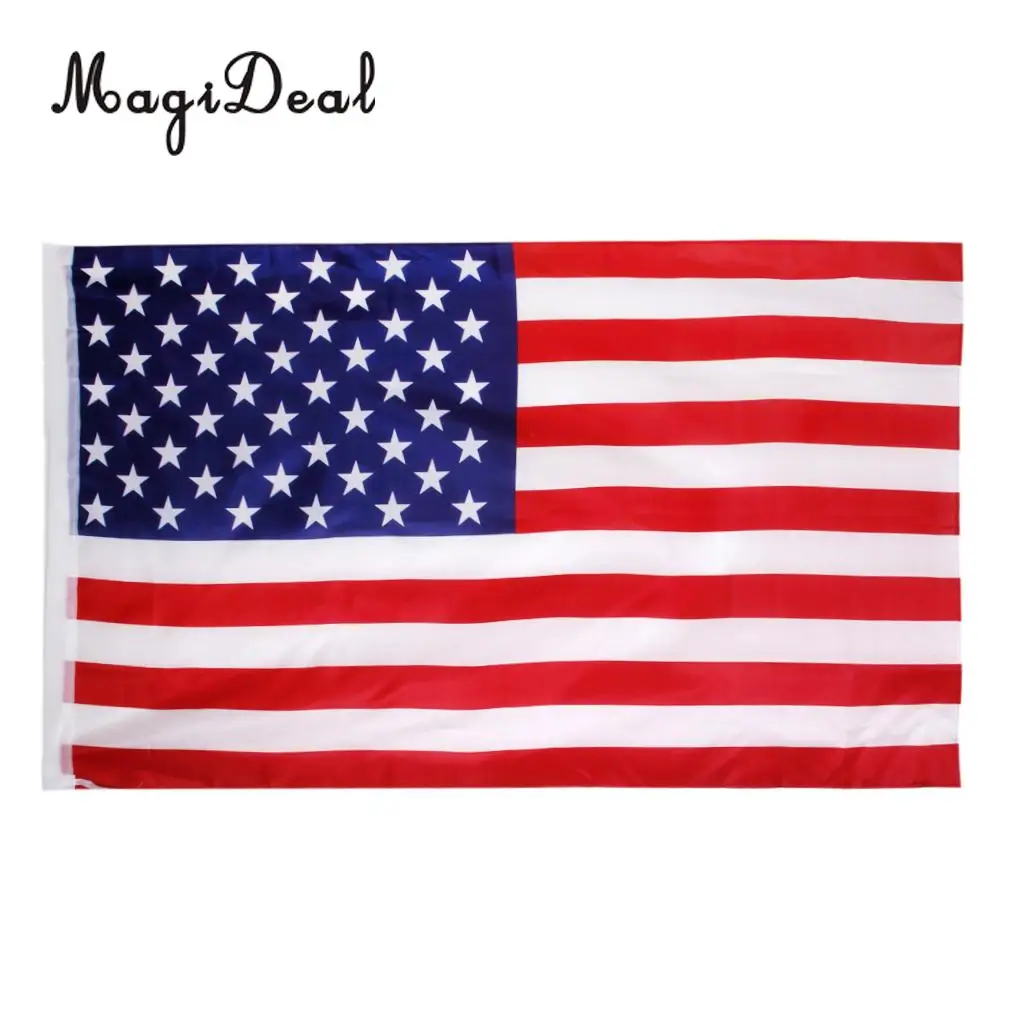 2 Pieces American USA Canada Canadian Flag Large Banner 150X90cm / 5X3ft