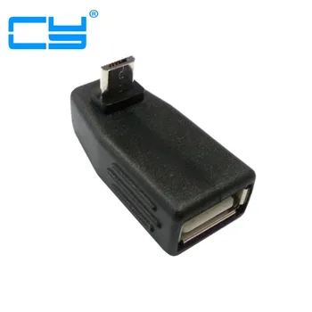 

30PCS/lot 90d down Angled Micro USB to USB female Host OTG adapter for N7100 i9100 i9500