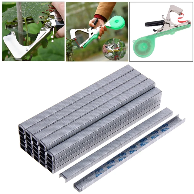 10000pcs/Set Tape Tool Binder Nail Tapener For Hand tying machine Tying Tapetool for Grafting Machine Garden Pruning Supplies