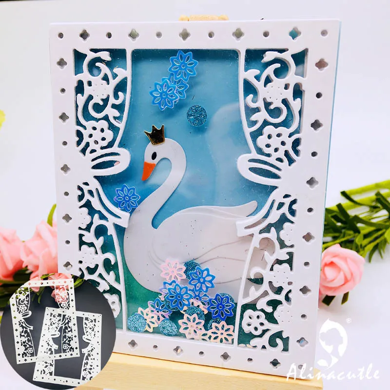 

Die Cut METAL CUTTING DIES cut spring flower curtain window Alinacraft Scrapbook paper craft album card punch knife art cutter