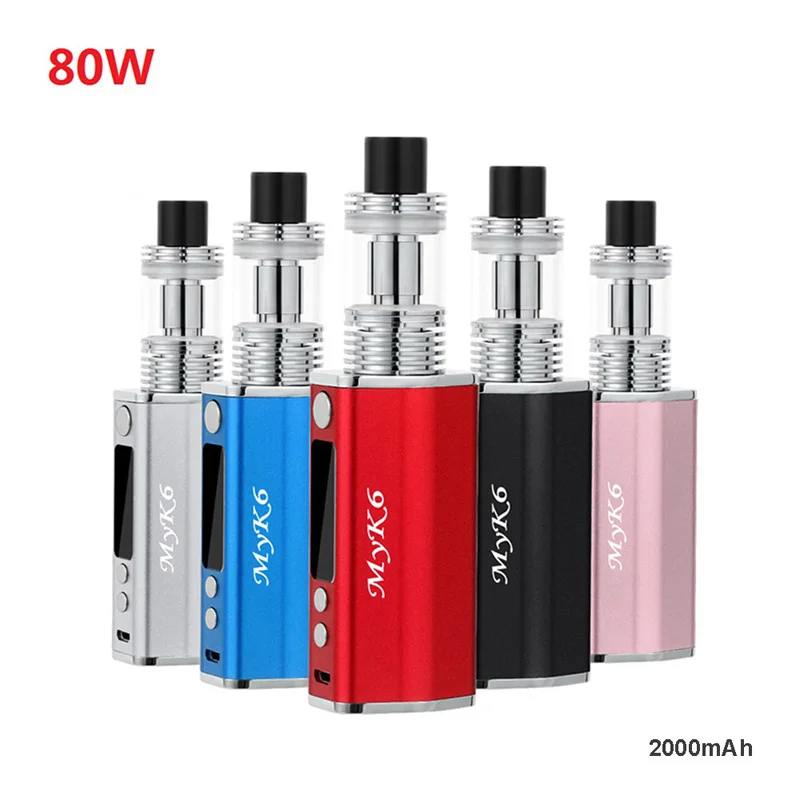 

MYK6 e cigs kit box mod pen kit e liquid kits LED screen 2000mah 2ml 0.2 battery cigarette electronique vaporizer