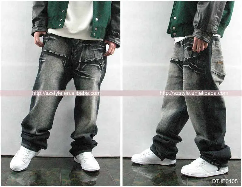 men's hip hop jeansin Jeans from Men's Clothing on