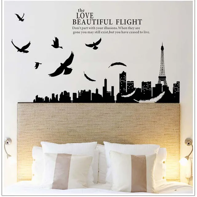 180*70 cm París Torre Eiffel removible vinilo pared arte calcomanías