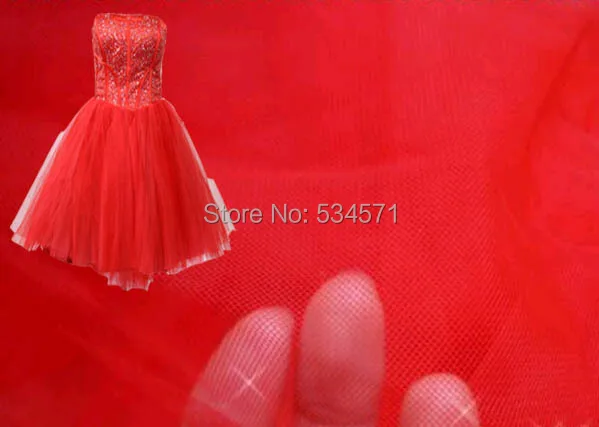 

160cm width 5yads Red soft mesh fabric DIY wedding bridal dress veil,clothing curtain, tippet ,moisquito tent,ball gown dress