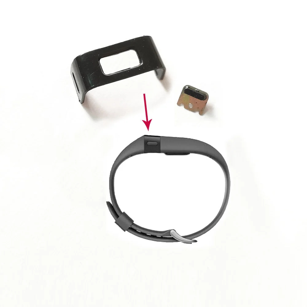 Зажим пряжка для зарядки смарт браслета со сменной кнопкой Fitbit Charge