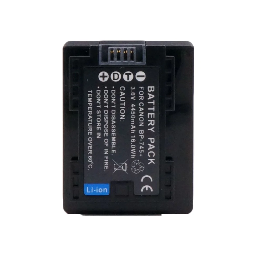 WHCYonline 4450mAh BP 745 + BP745 Аккумулятор для камеры Canon HF R306 M506 R32 R48 R38 M52 M56 M60 R36 R46 R68.|battery for