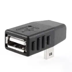 Ksol Лидер продаж черный USB 2.0 Тип женщина к Mini B 5 Булавки мужской 90 градусов адаптер