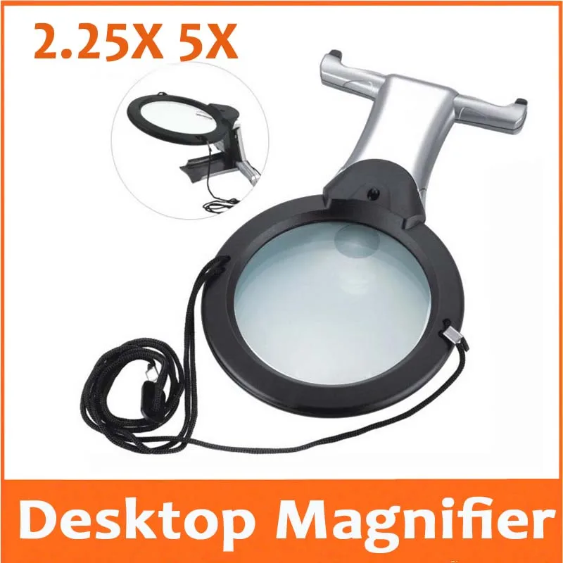2.25X 5X LED Illuminated Reading Sewing Embroidery Magnifying Glass