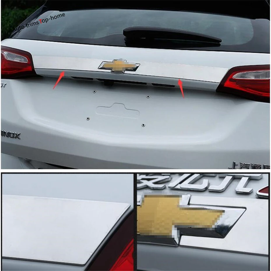 

Yimaautotrims Rear Trunk Box Tailgate Door Upper Decoration Strip Cover Trim Exterior Fit For Chevrolet Equinox 2017 2018 2019