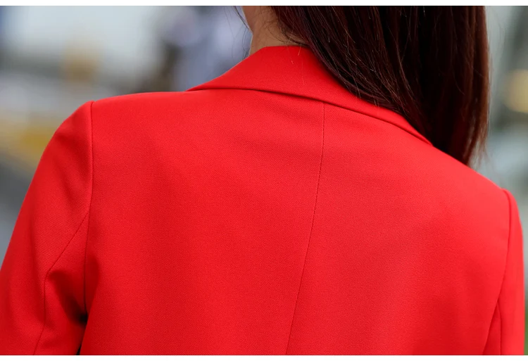 Тонкий элегантный повседневный модный длинный костюм Блейзер сезон весна осень женские блейзеры куртка Женские топы Оранжевый Белый Черный Красный RE2281