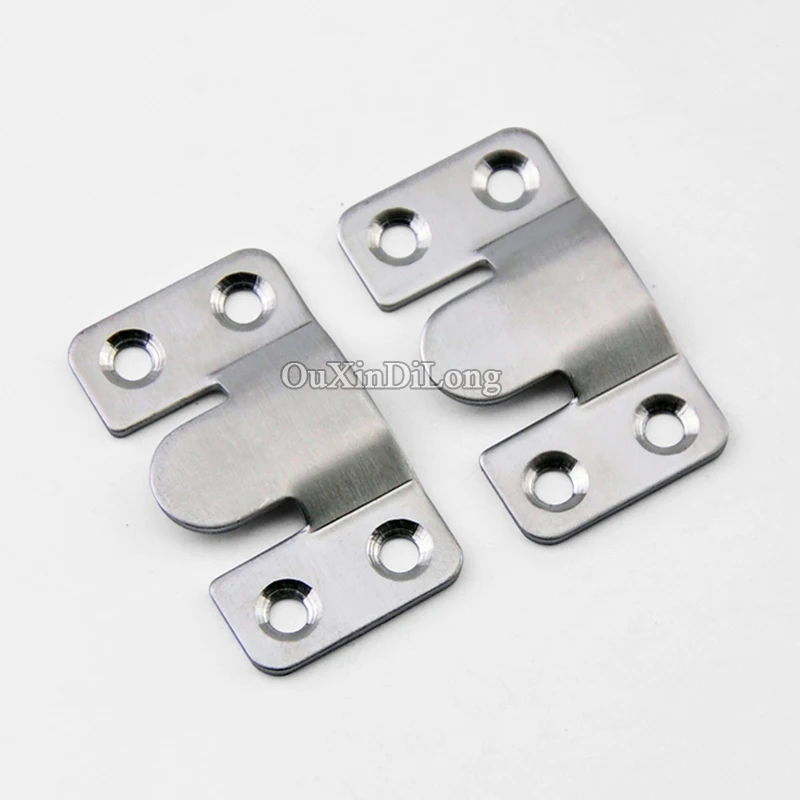 HOT 12PCS Stainless Steel Bracket Bed Corner Hanging Buckle Furniture