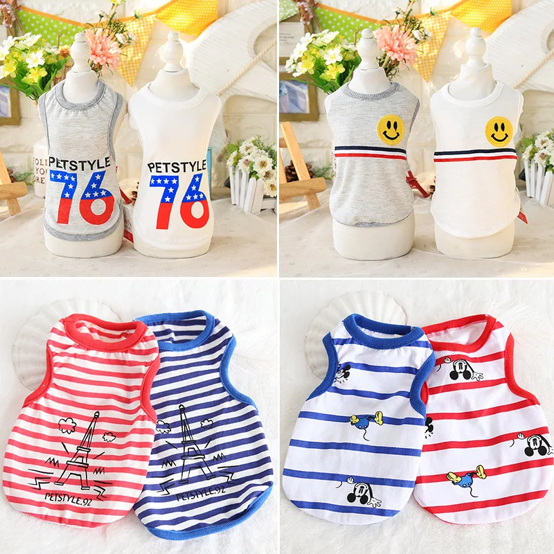 

Pet Dog Summer Vest Hoodies Dog Costumes Apparel Wear Puppy Cute T-shirt 18SS05