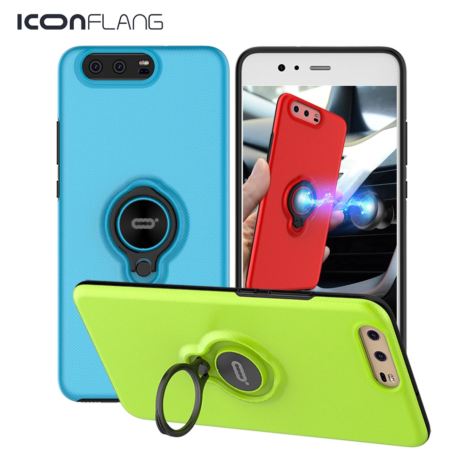 

P10 Phone Case Full Protection Back Cover Shell For Huawei P10 Plus P10 With Luxury Finger Ring Holder Magnet Bracket Capa P10P