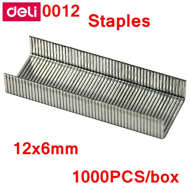 1000PCS/BOX Deli 0012 Universal staples 24/6 staples 12x6mm normal