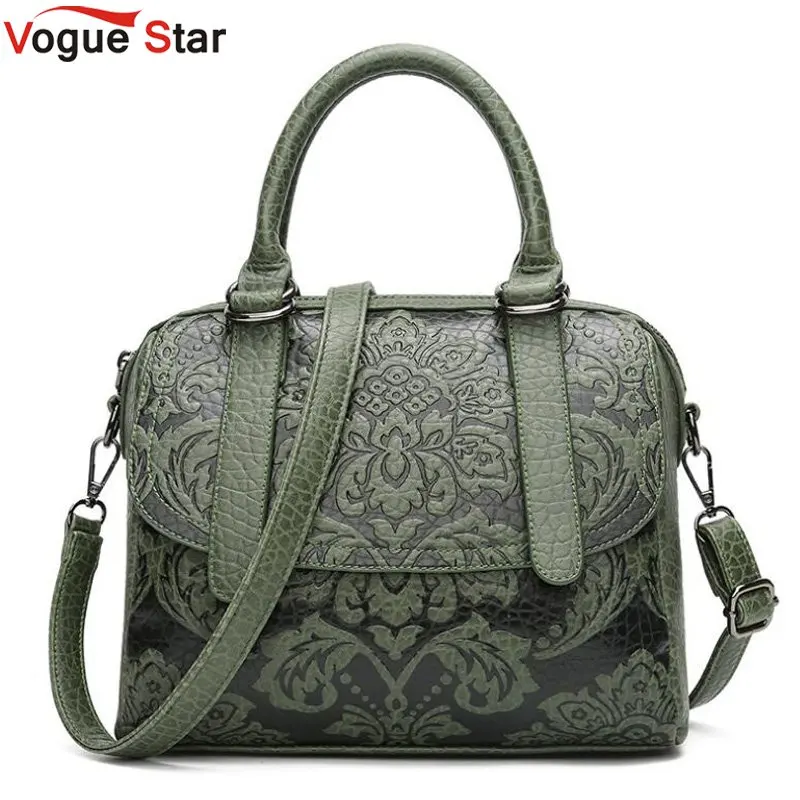 Luxury Women Boston Bags Vintage PU Leather Tote Bag Female Embossed Designer Handbags Crossbody ...