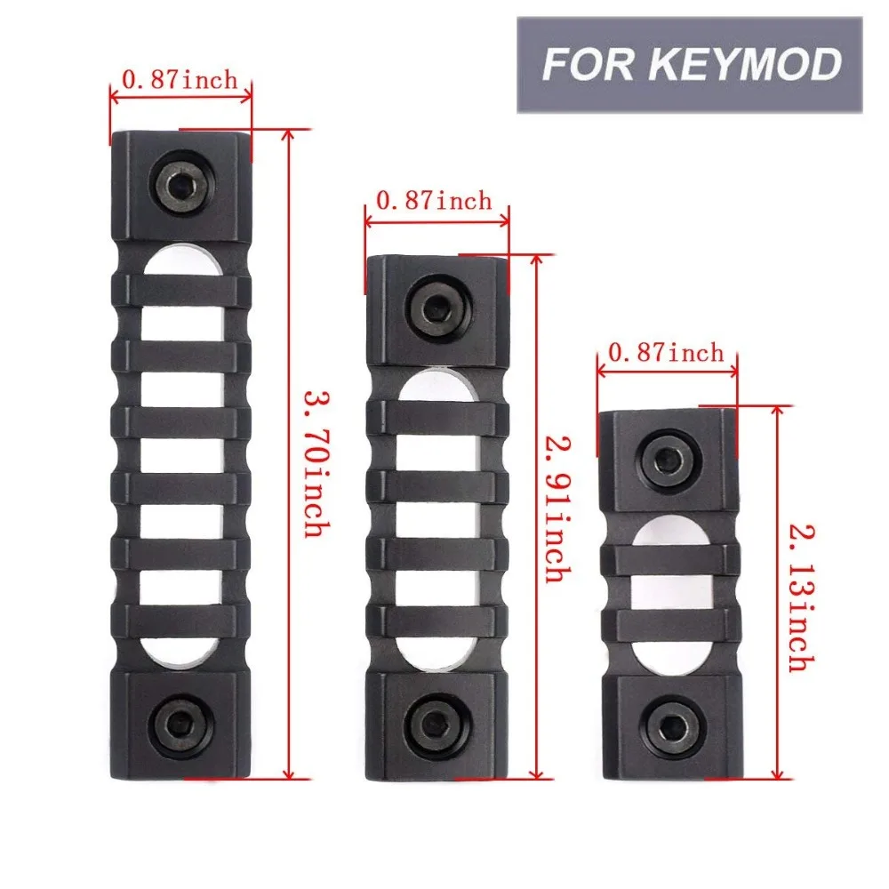 WIPSON Keymod Picatinny السكك الحديدية ، monoki 3-فتحة 5-فتحة 7-فتحة خفيفة الوزن Picatinny السكك الحديدية القسم ل Keymod Handguard جبل