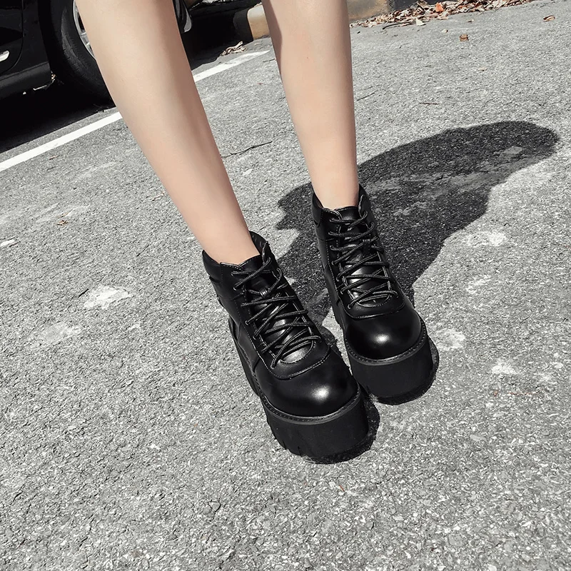 combat boots with thick soles