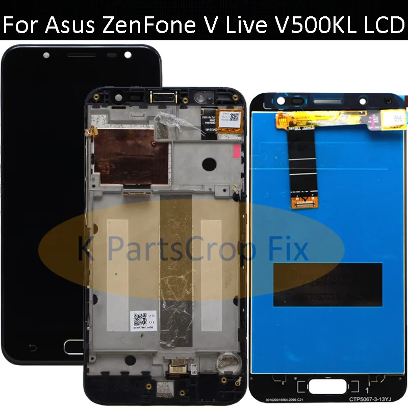 Для Asus ZenFone V Live V500KL ЖК-дисплей дигитайзер Сенсорная панель экран в сборе с рамкой