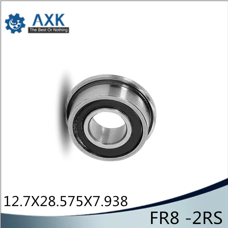 FR8-2RS подшипник 12,7x28,575x7,938 мм(10 шт.) ABEC-1 миниатюрные фланцевые подшипники FR8RS RI-1218RS