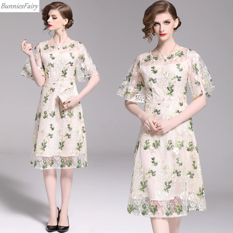 BunniesFairy 2019 летние женские элегантные свежие цветы зеленые листья Цветочная