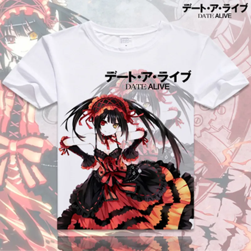 

Fashion Date A Live T shirt Tokisaki Kurumi Yoshino Cosplay T Shirt Fashion Anime t shirts Cotton Tops Tee free shipping XD-004