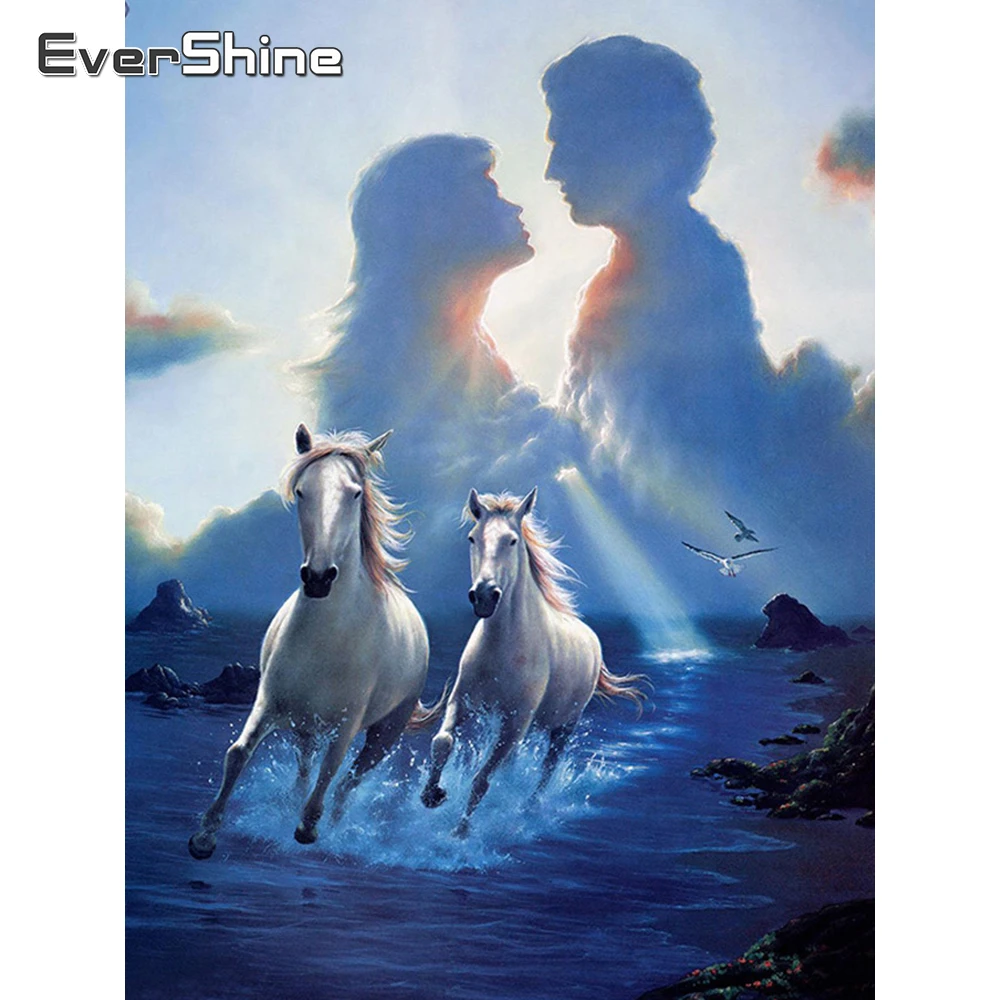 Evershine 5D алмазная живопись полная выкладка квадратный пейзаж море вышивка