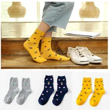 Женские носки с милой пандой, енотом, овечкой из мультфильма, корейский стиль, женская мода, кавайный поросенок, Цыпленок, носки для девочек, счастливые женские носки