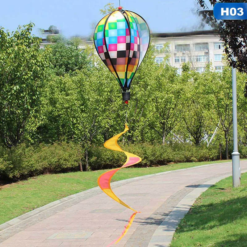 Горячий воздушный шар ветер Спиннер Радуга блёстки Windsock полосатый открытый двора Декор - Цвет: 3