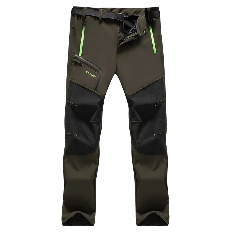 6XL горная кожа мужские водонепроницаемые походные спортивные штаны летние быстросохнущие дышащие уличные треккинговые кемпинговые брюки MA217 - Цвет: Army Green
