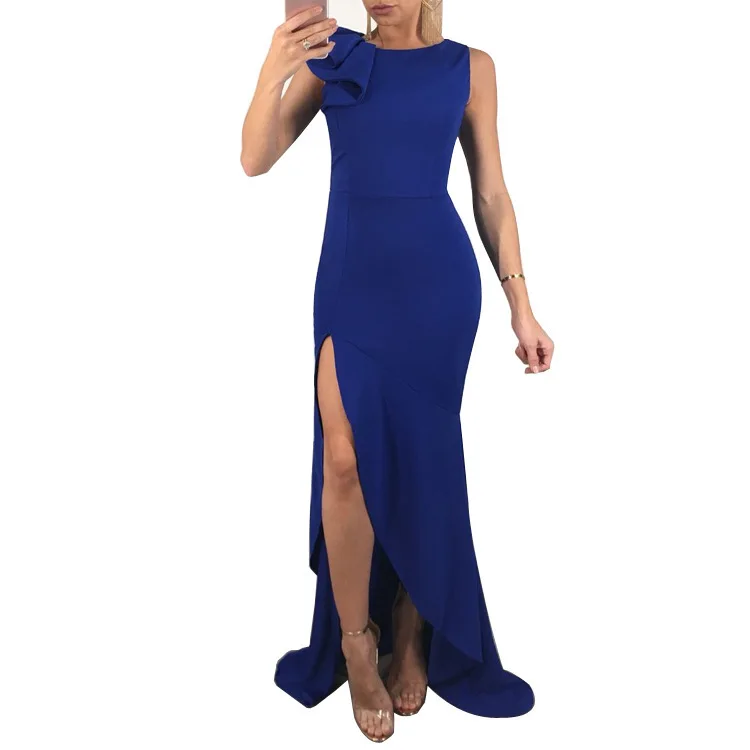 blue MUXU красное черное платье в стиле пэчворк vestidos модная женская одежда kleider уличная одежда большого размера Женская одежда jurken длинное платье - Цвет: blue
