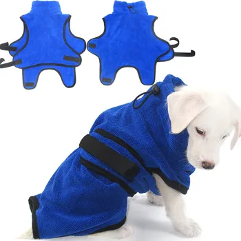 

Dog Clothes Pets Dogs Clothing For Small Medium Dogs Costume Super Absorbent Towel Bathtubs Robe Fiber Quick-drying Warm Coat
