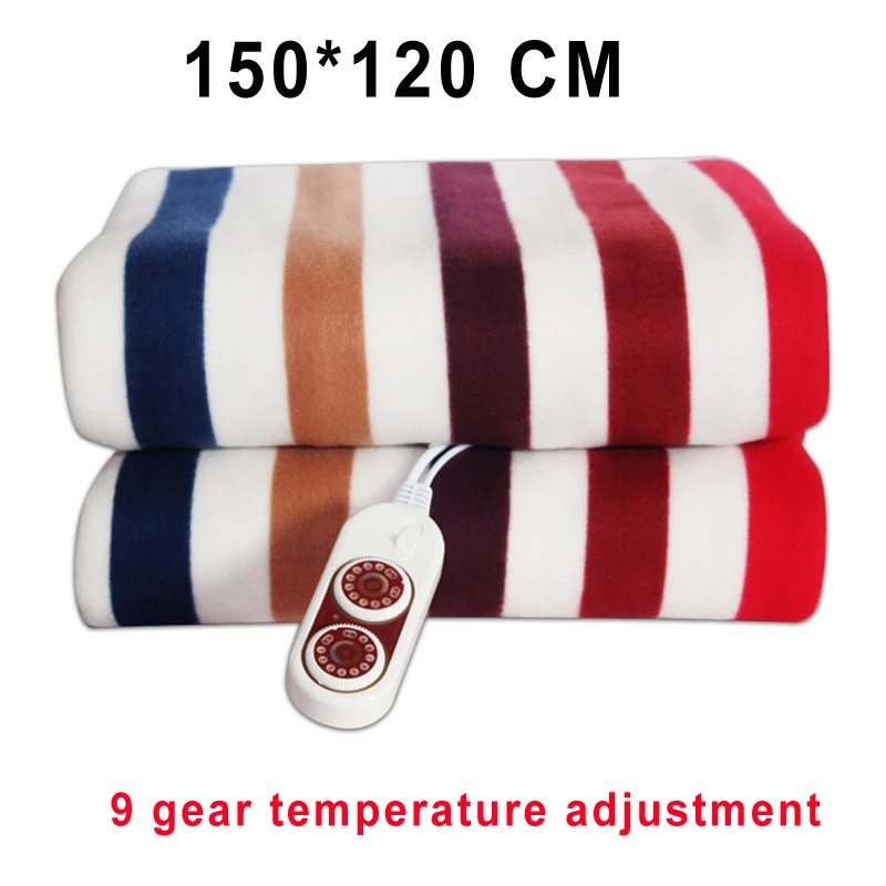 

Security Automatic Protection Heated Blanket Striped Electric Blankets Heating Mattress Drying Warmth Soft Plush Quilt
