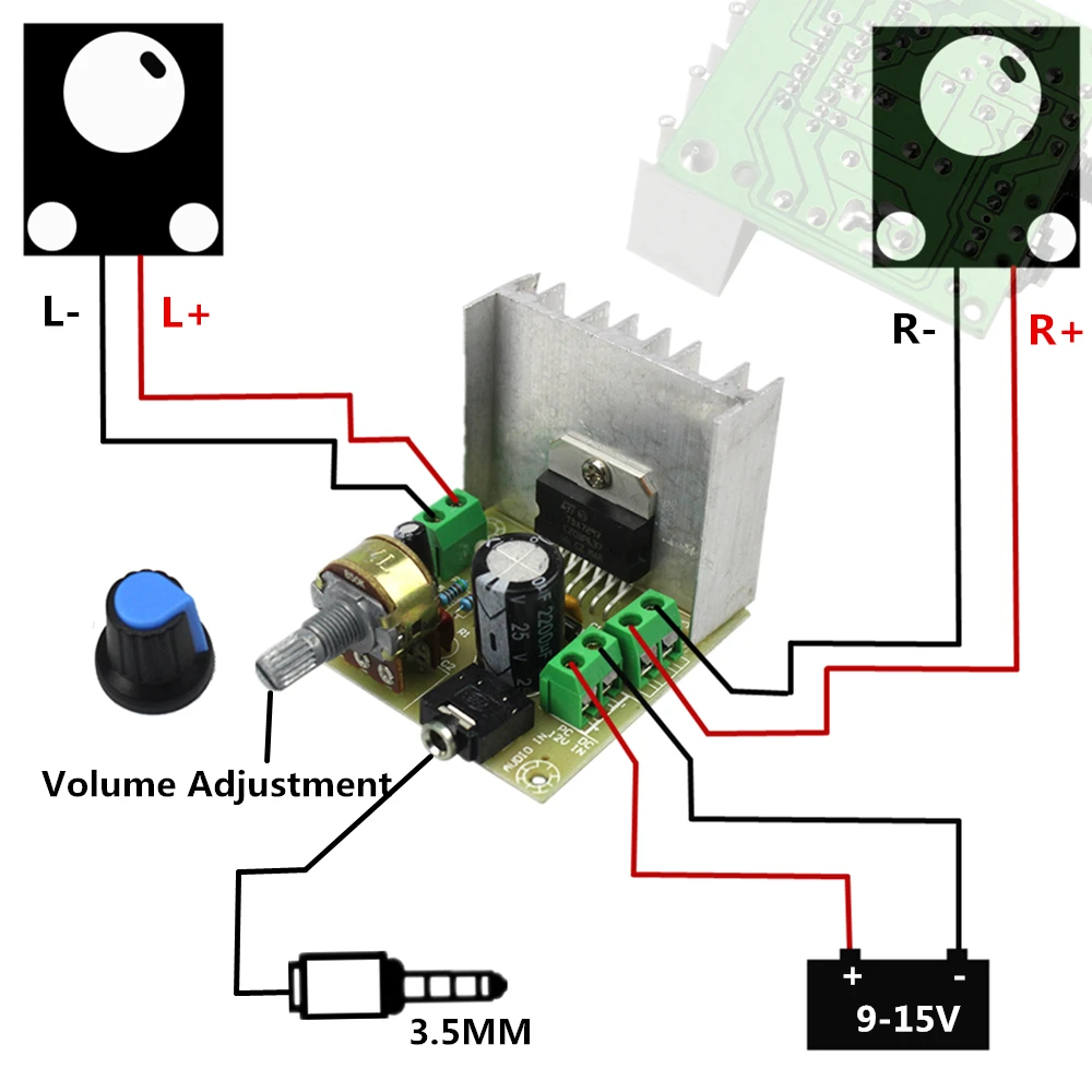 TDA7297 Dual Channel AC/DC 12V Digital Audio Amplifier Board 2*15W -in